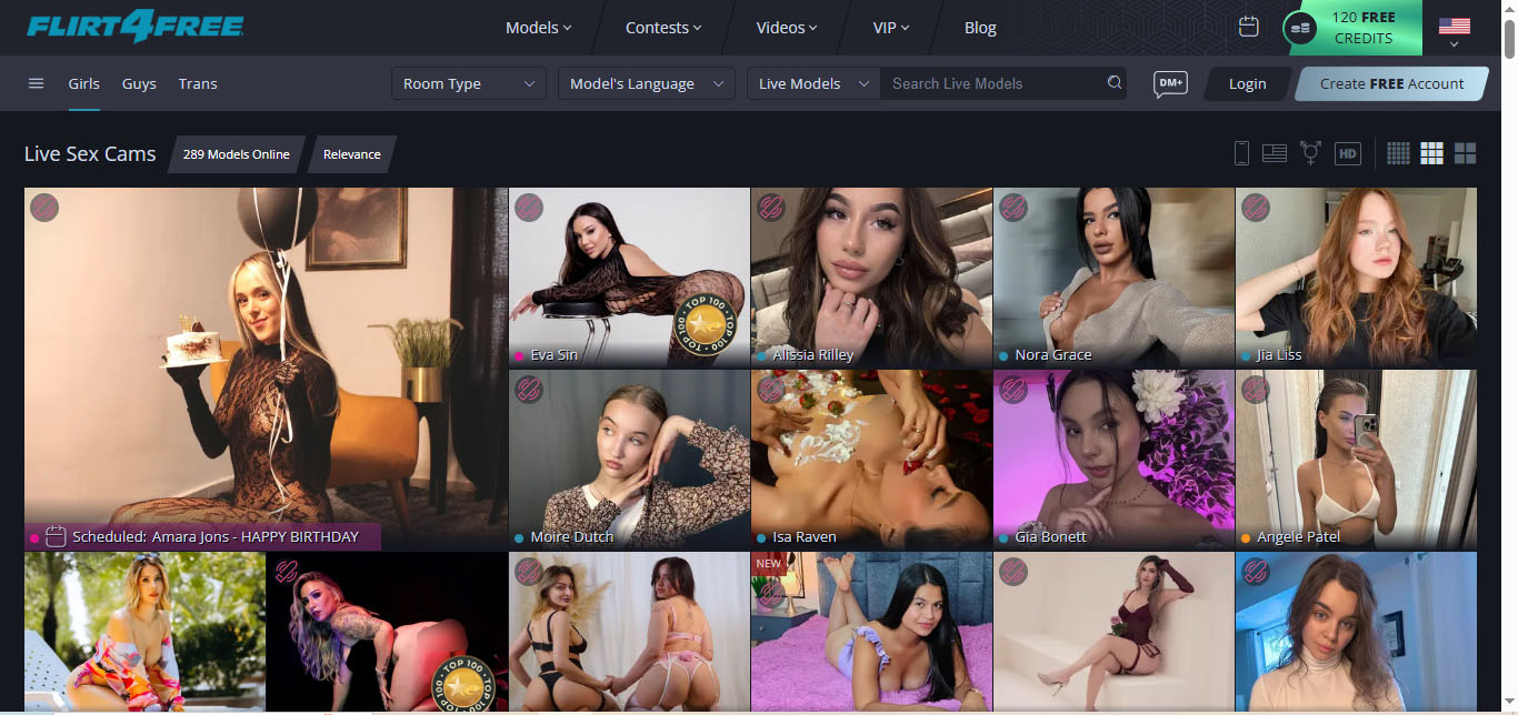 Flirt4Free premium cam chat platform