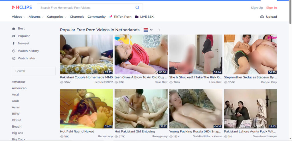 HClips free porn streaming platform